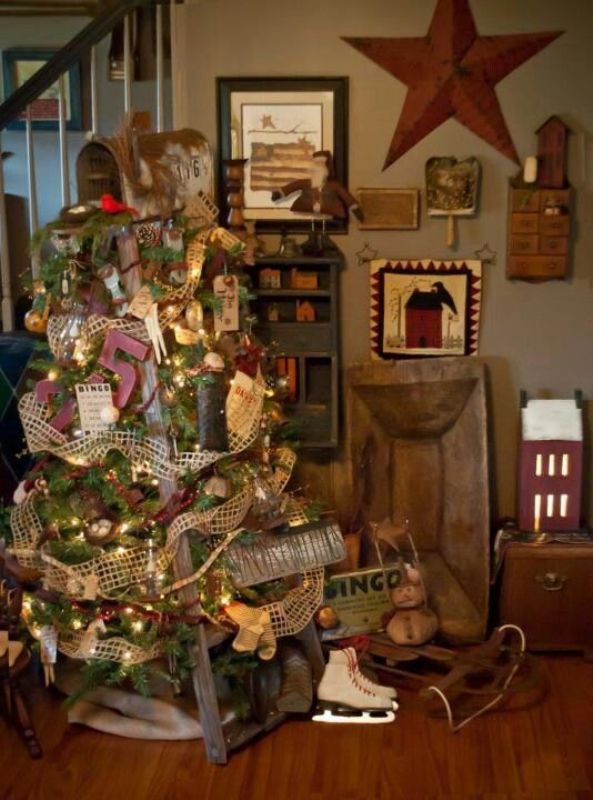 Primitive Christmas Tree Decorations