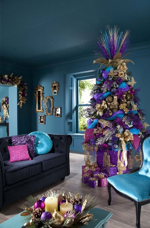 Purple Christmas Tree Decorations