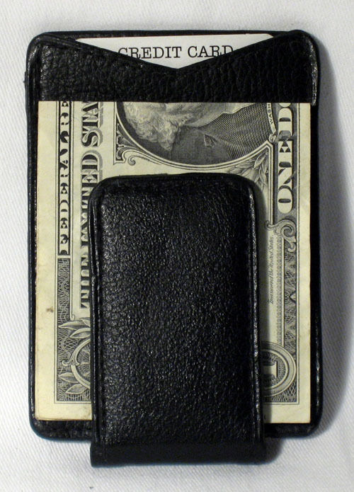 Leather Money Clip And Card Holder