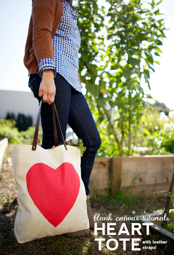 DIY Heart Tote Leather Straps Bag