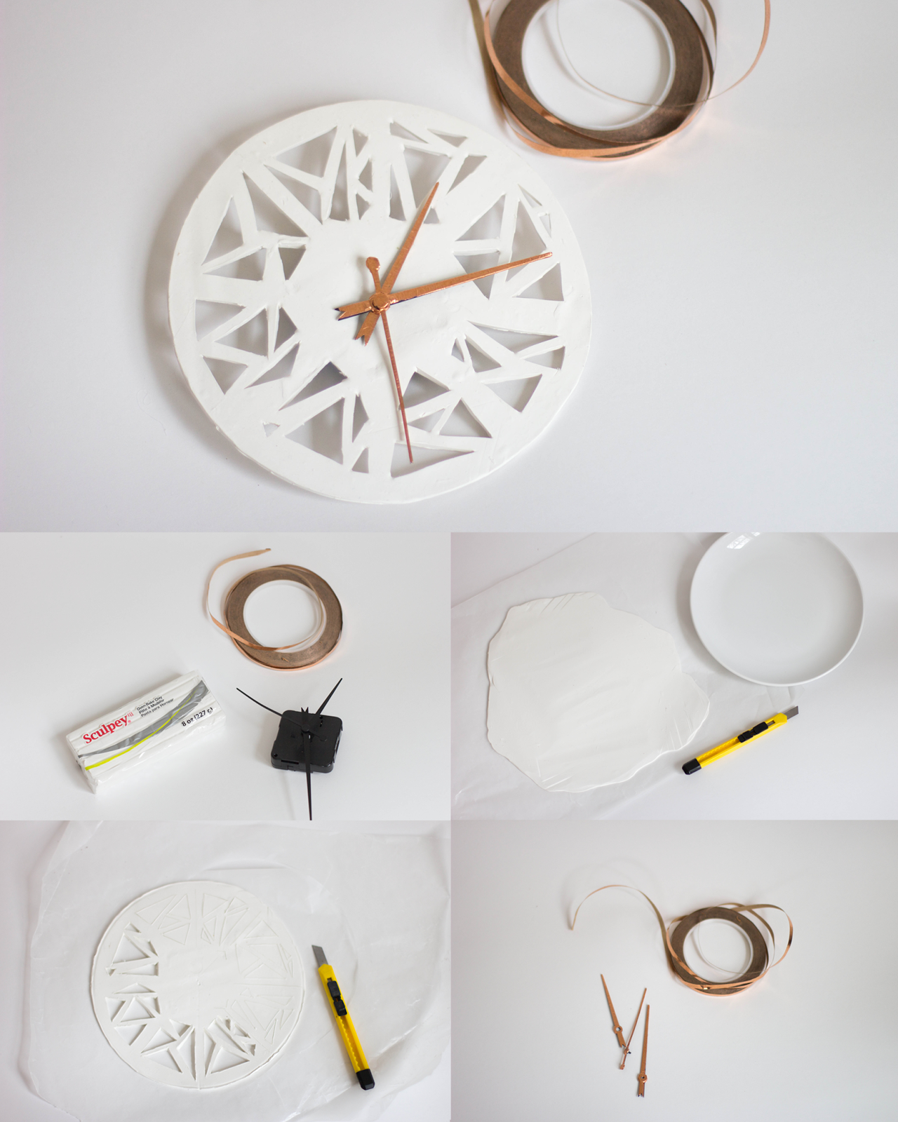 DIY Copper Geometric Shape Clock