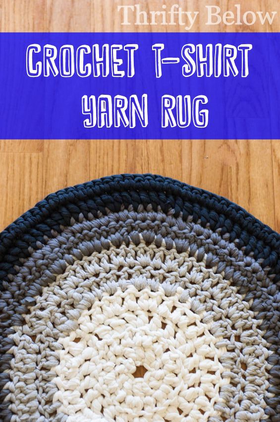 DIY Crochet T-Shirt Yarn Rug