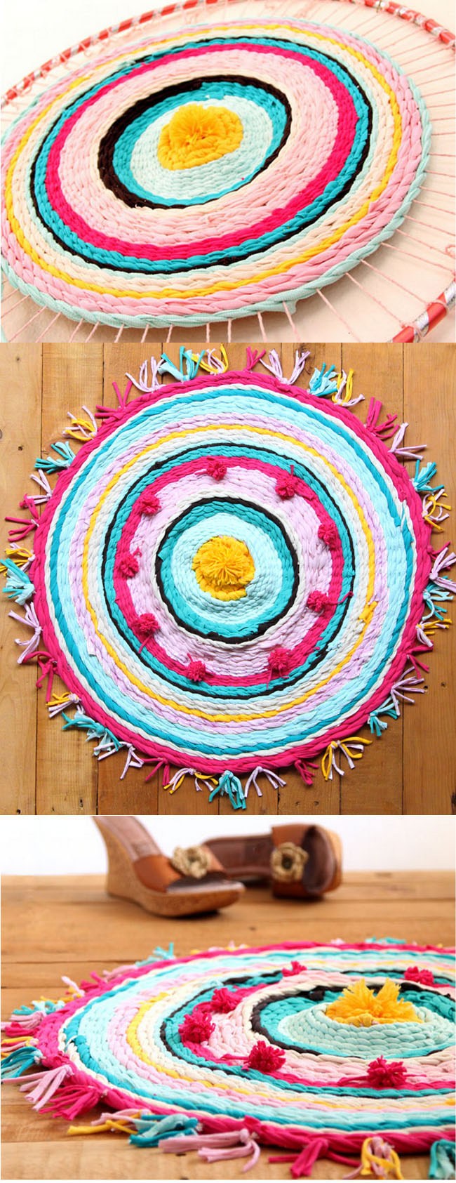 DIY Rag Rug From Old T-Shirts