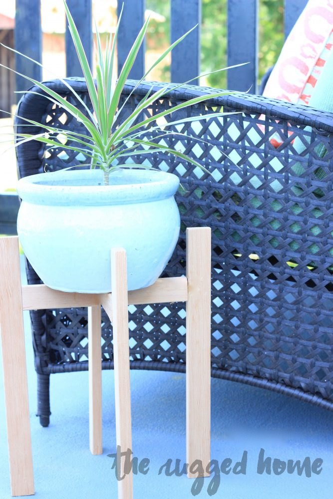 DIY West Elm Inspired Wood Plant Stand