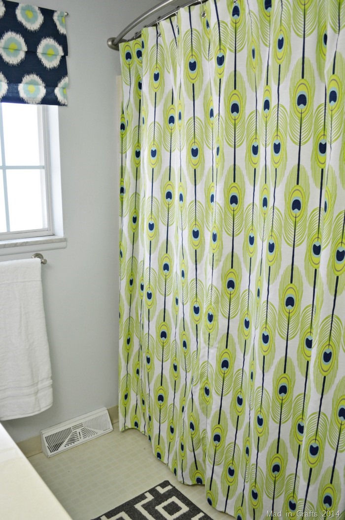DIY Grommet Topped Shower Curtain