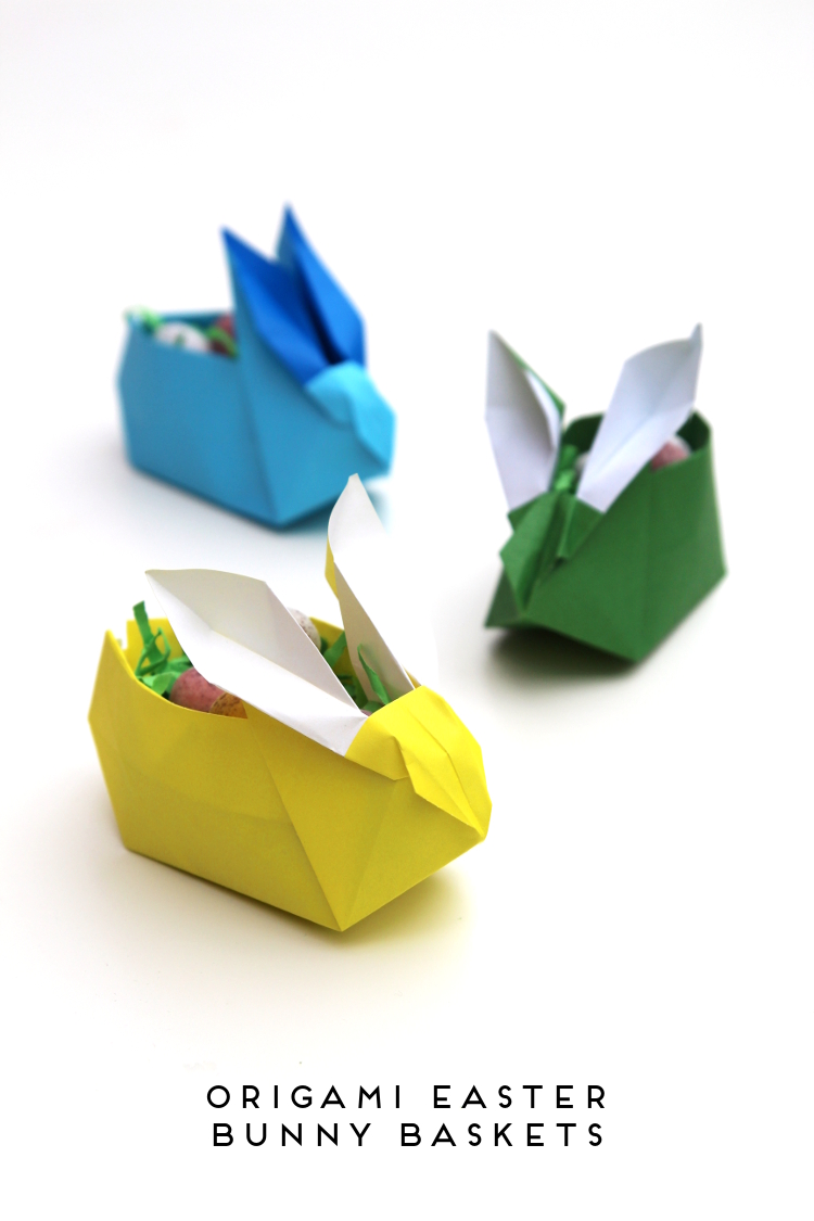 Origami Easter Bunny Baskets
