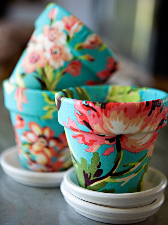 Painted Fabric Pot