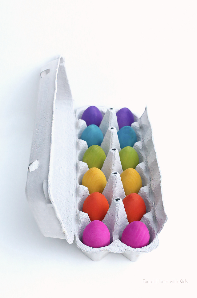 DIY Watercolor Wooden Eggs
