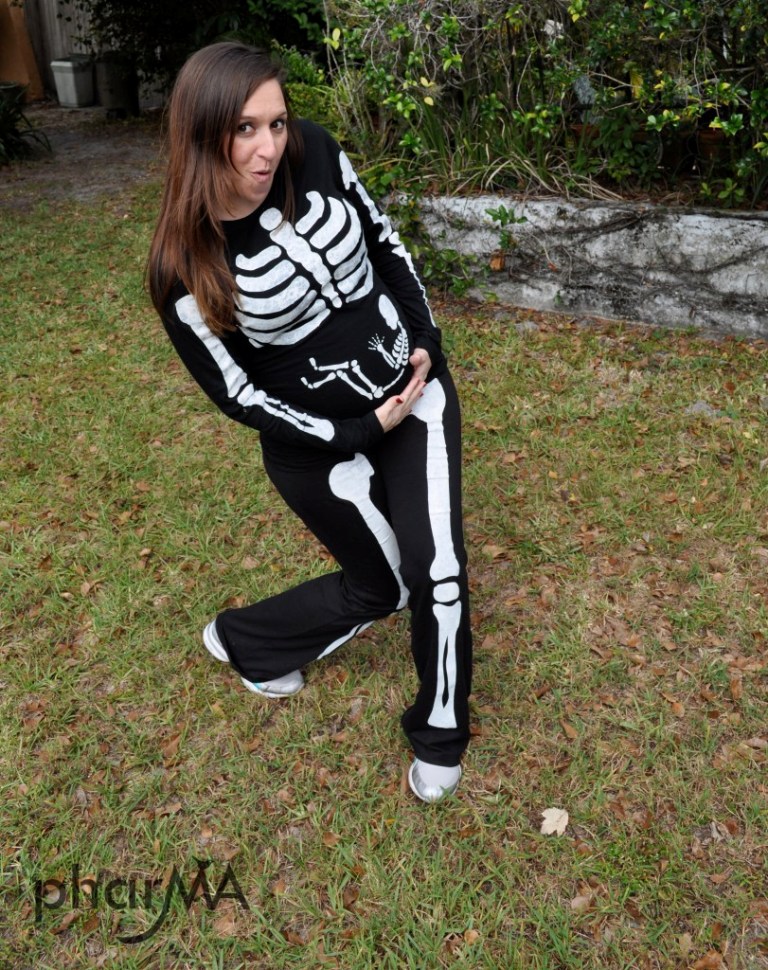 Pregnant Skeleton Halloween Costume