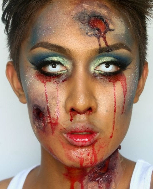 Mermaid Zombie Halloween Makeup