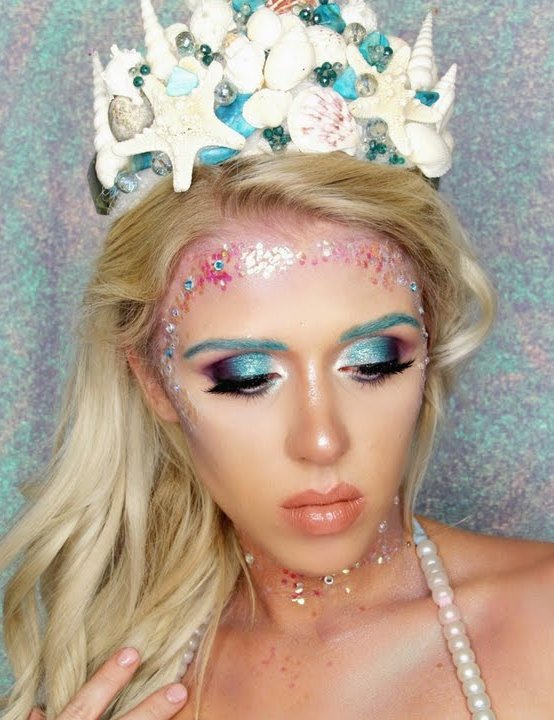 Glamorous Mermaid Halloween Makeup