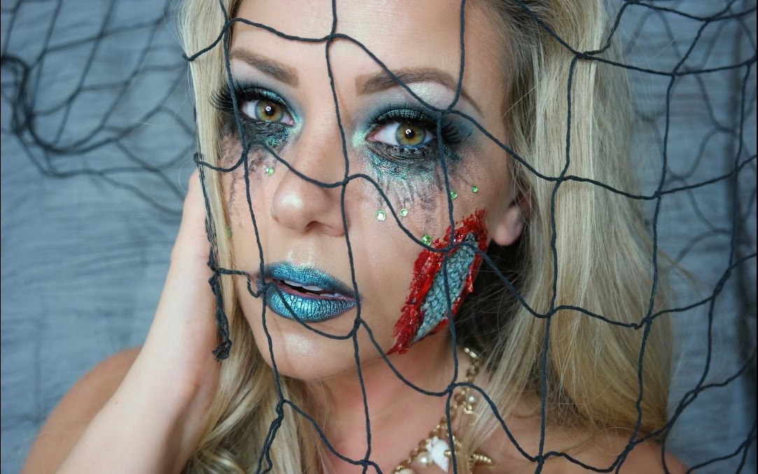 Evil Mermaid Halloween Makeup