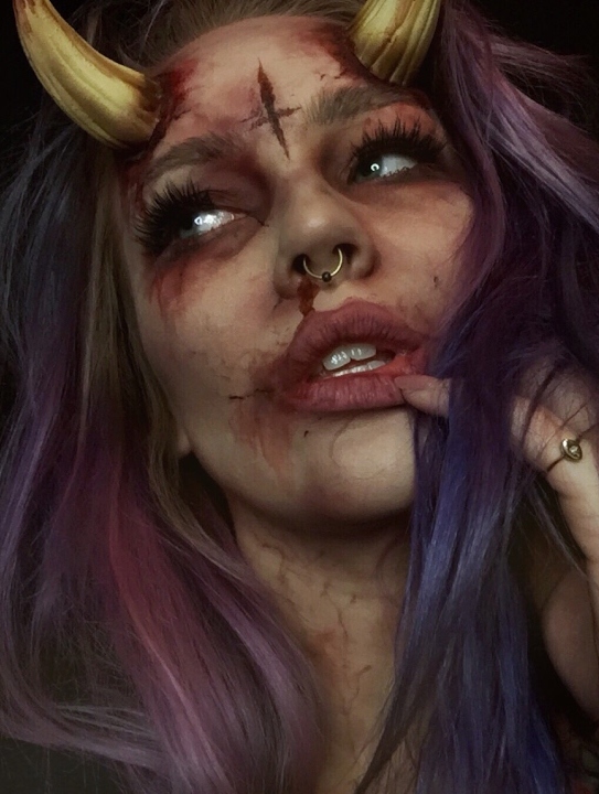 Demonic Devil Halloween Makeup