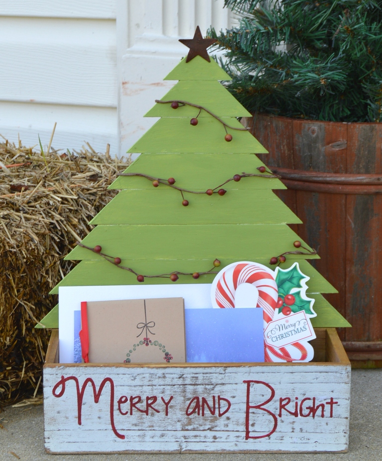 Wooden Christmas Tree Box