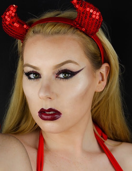 Glam Devil Halloween Makeup