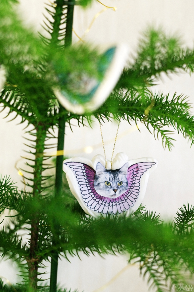 Angel Cat Ornaments