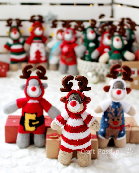 Sock Reindeer Dolls