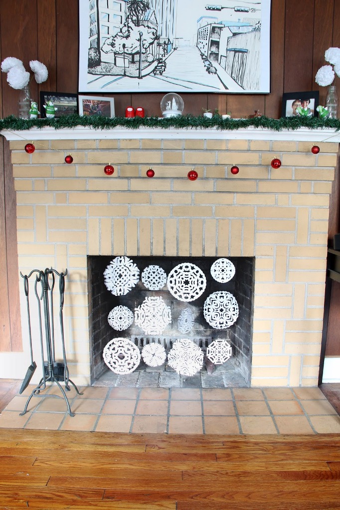 Snowflake Fireplace Decoration