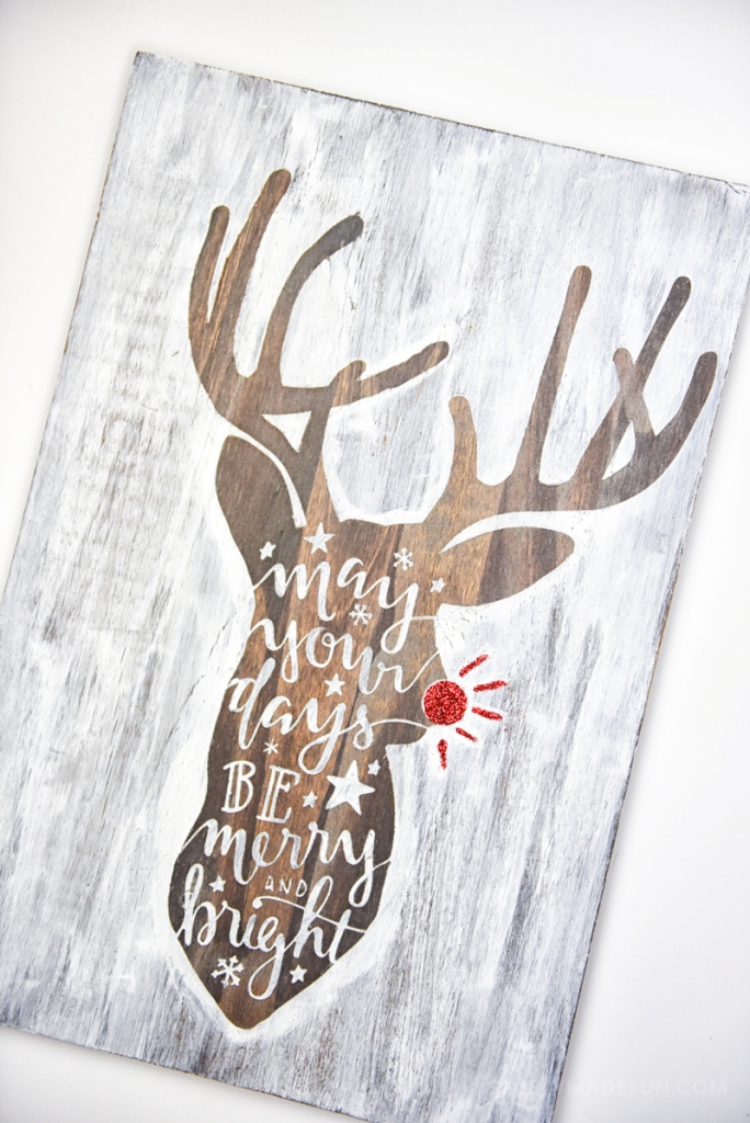 Hand Lettered Deer Sign