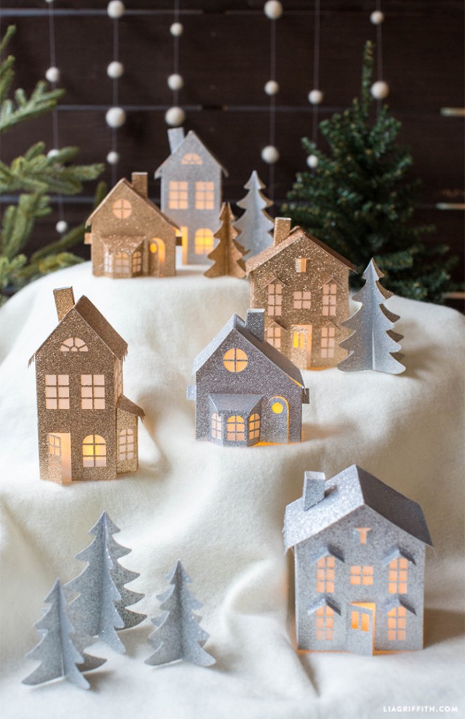 3D Paper Christmas Village