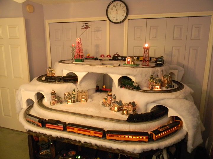Christmas Village with Train Model