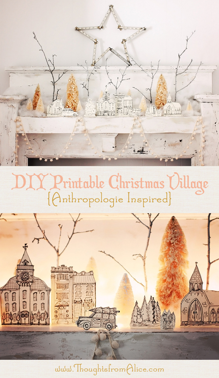 DIY Printable Christmas Village