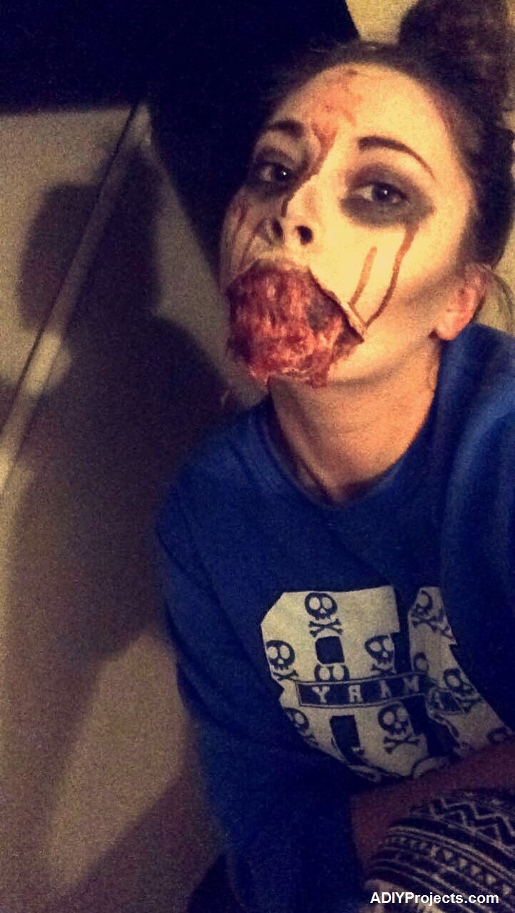 Blown Off Mouth Halloween Makeup