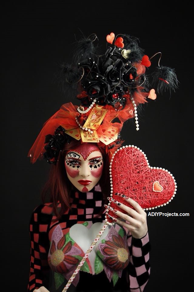 Red Queen Queen Of Hearts Halloween Makeup Tutorial 