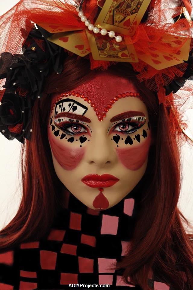 Red Queen (Queen of Hearts) Halloween Makeup Tutorial