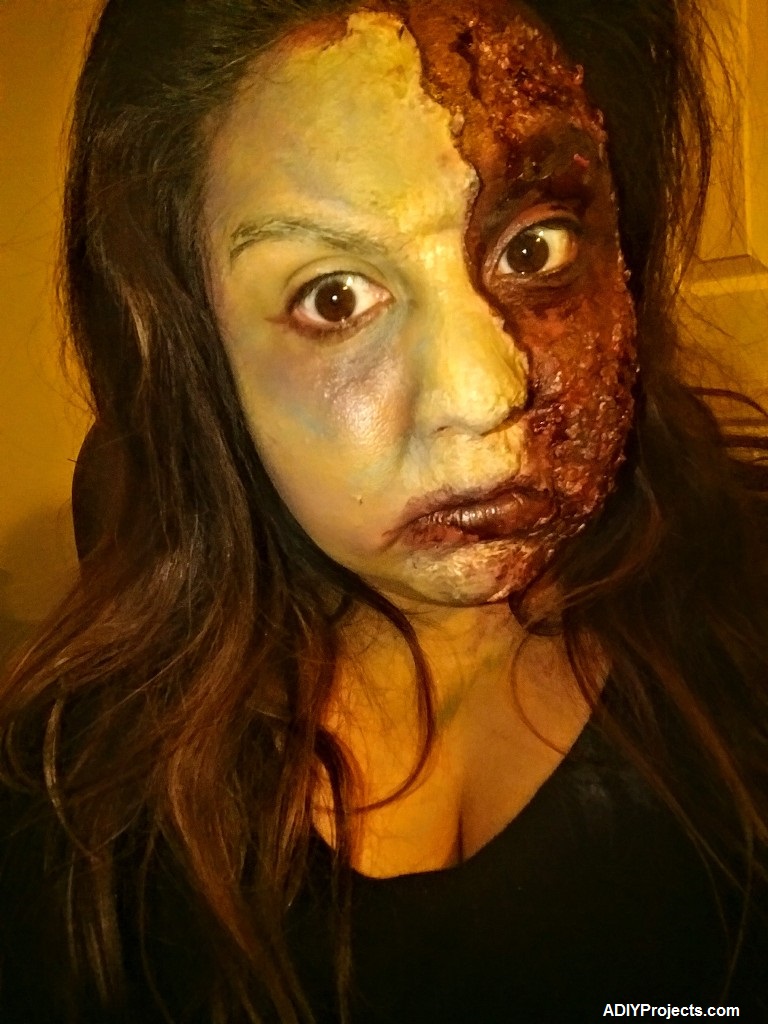 Zombie Burn Halloween Makeup