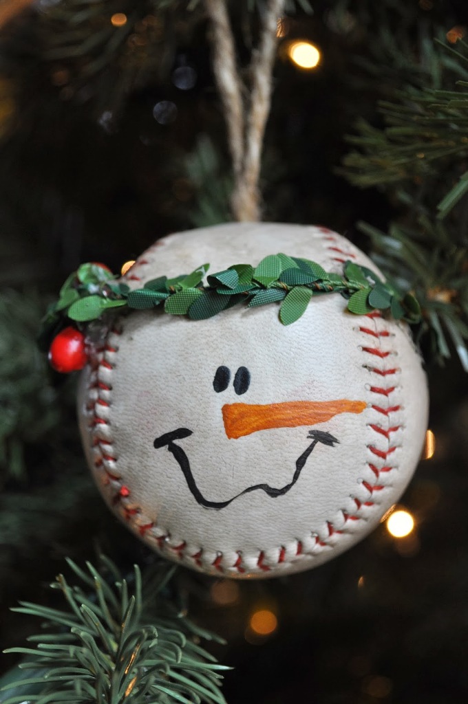 Baseball Snowman