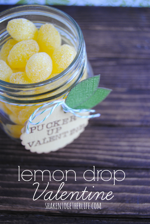 Lemon Drop Valentine Mason Jar Gift