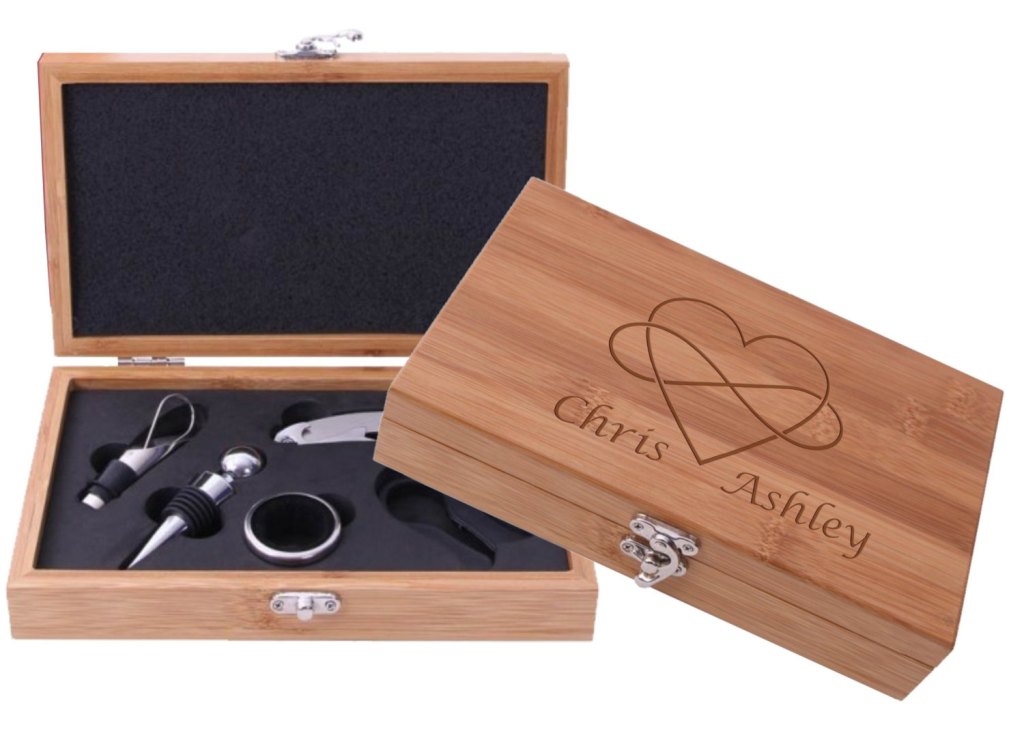 Engraved Five Piece Wine Tools Gift Set