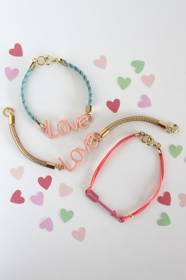 Leather Love Charm Bracelets