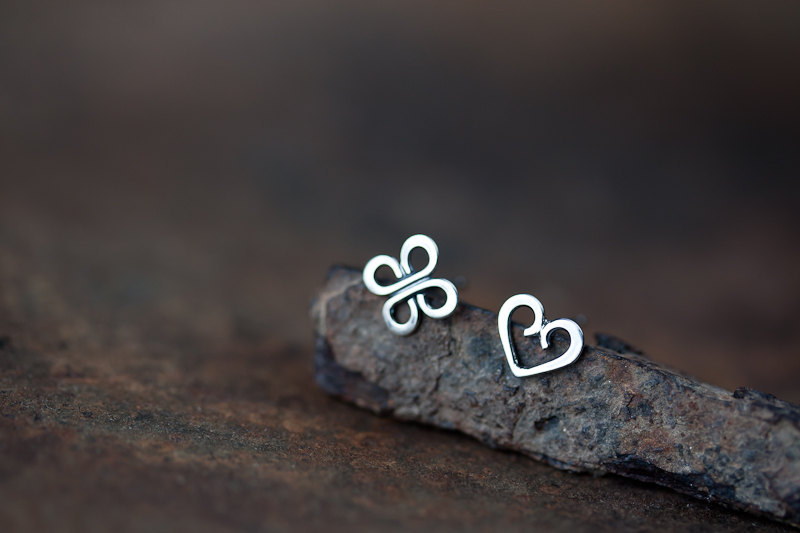 Love and Luck - Tiny Stud Earrings