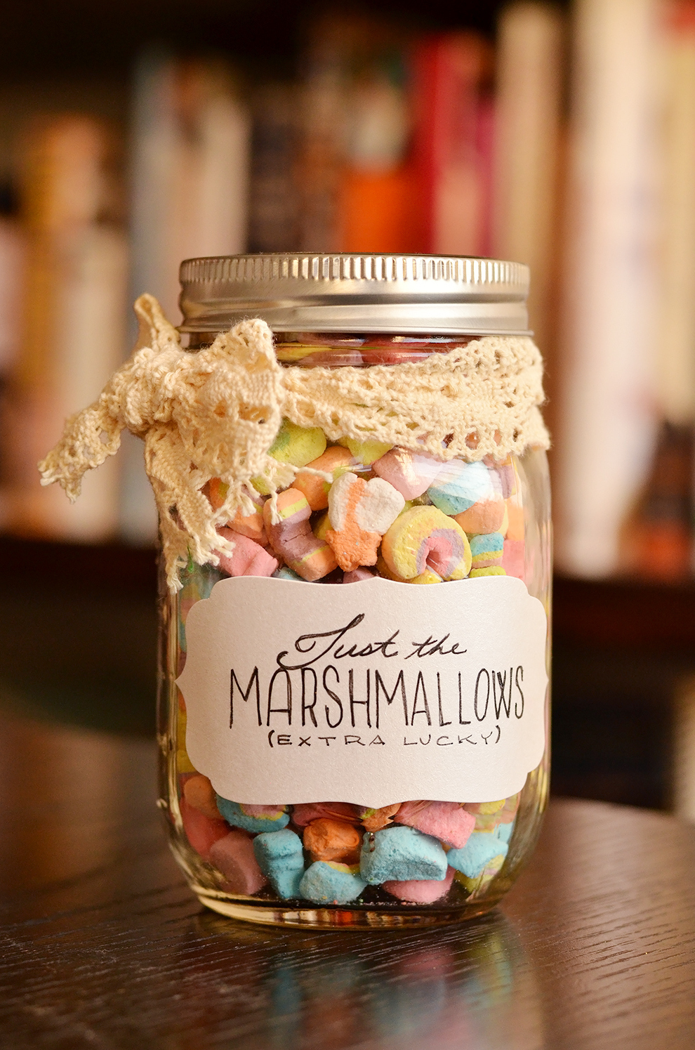 Marshmallows Christmas Gift In A Jar