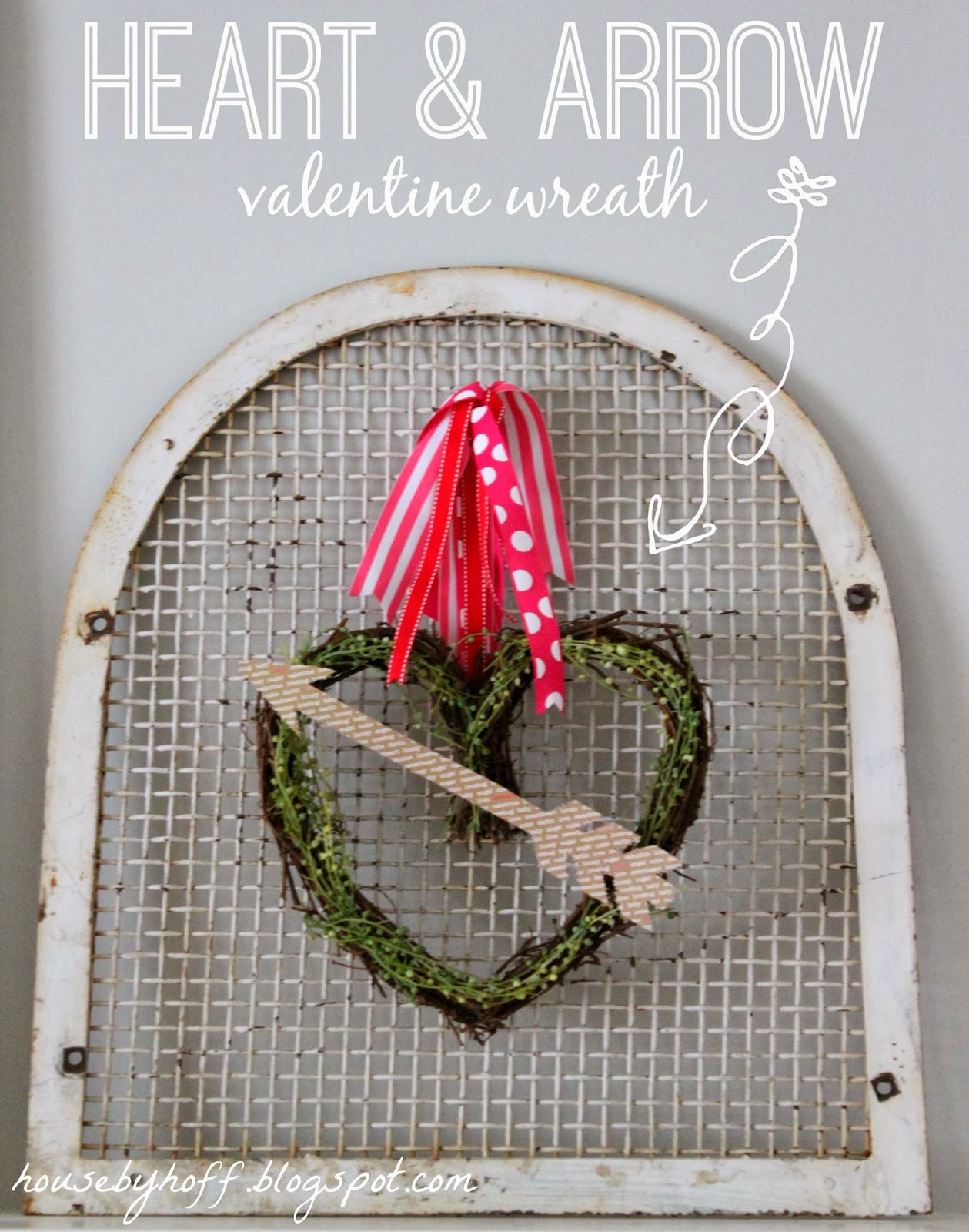 Heart & Arrow Valentine Wreath