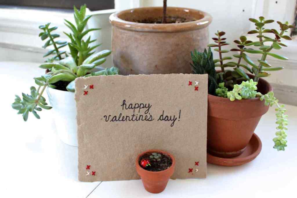 Embroidered Valentine’s Card