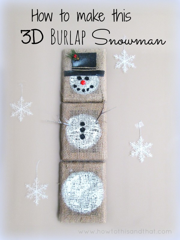 Burlap Snowman Craft