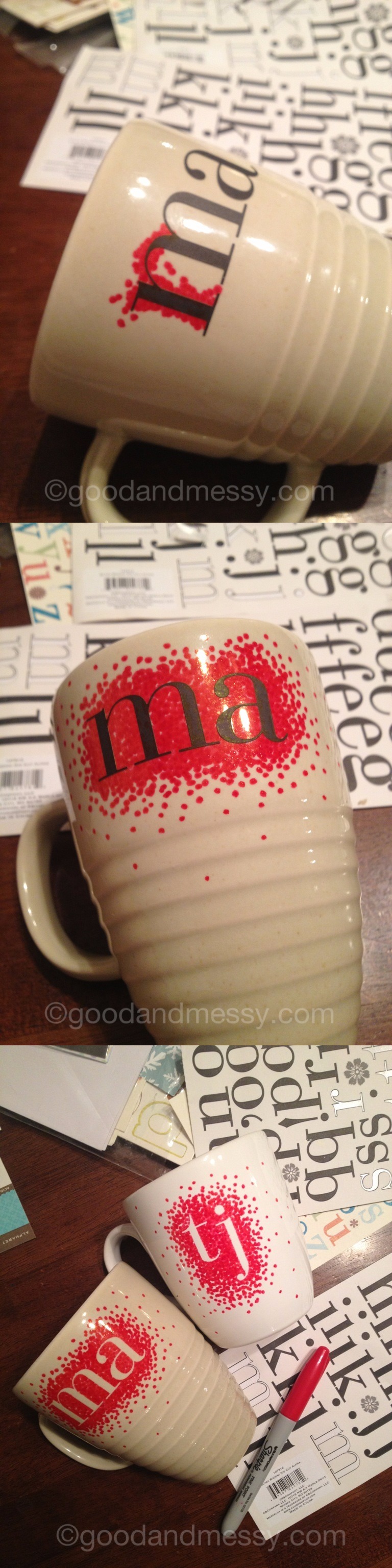 DIY Monogrammed Sharpie Mug