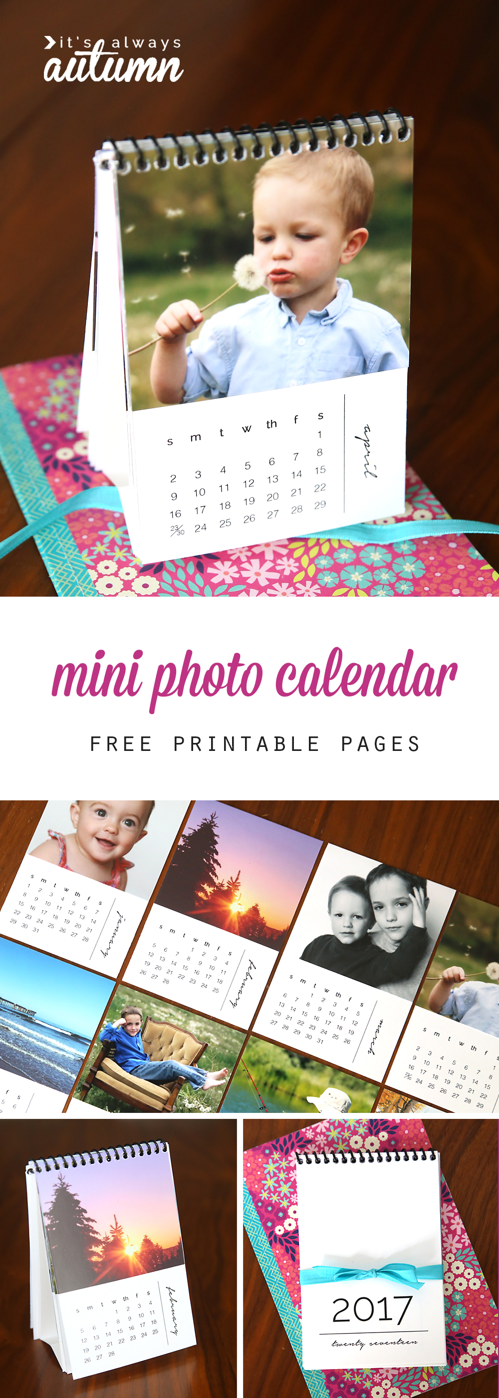 DIY Personalized Mini Photo Calendar