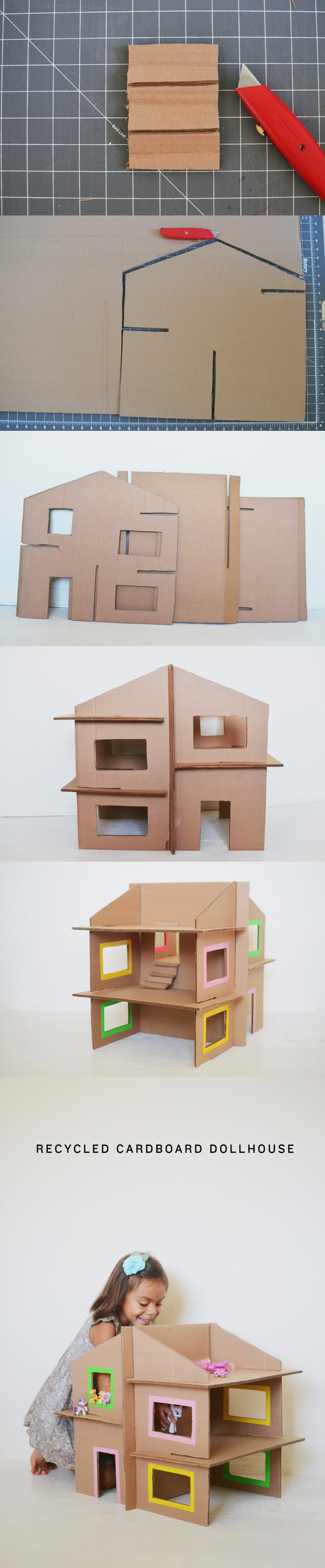 DIY Recycled Cardboard Dollhouse