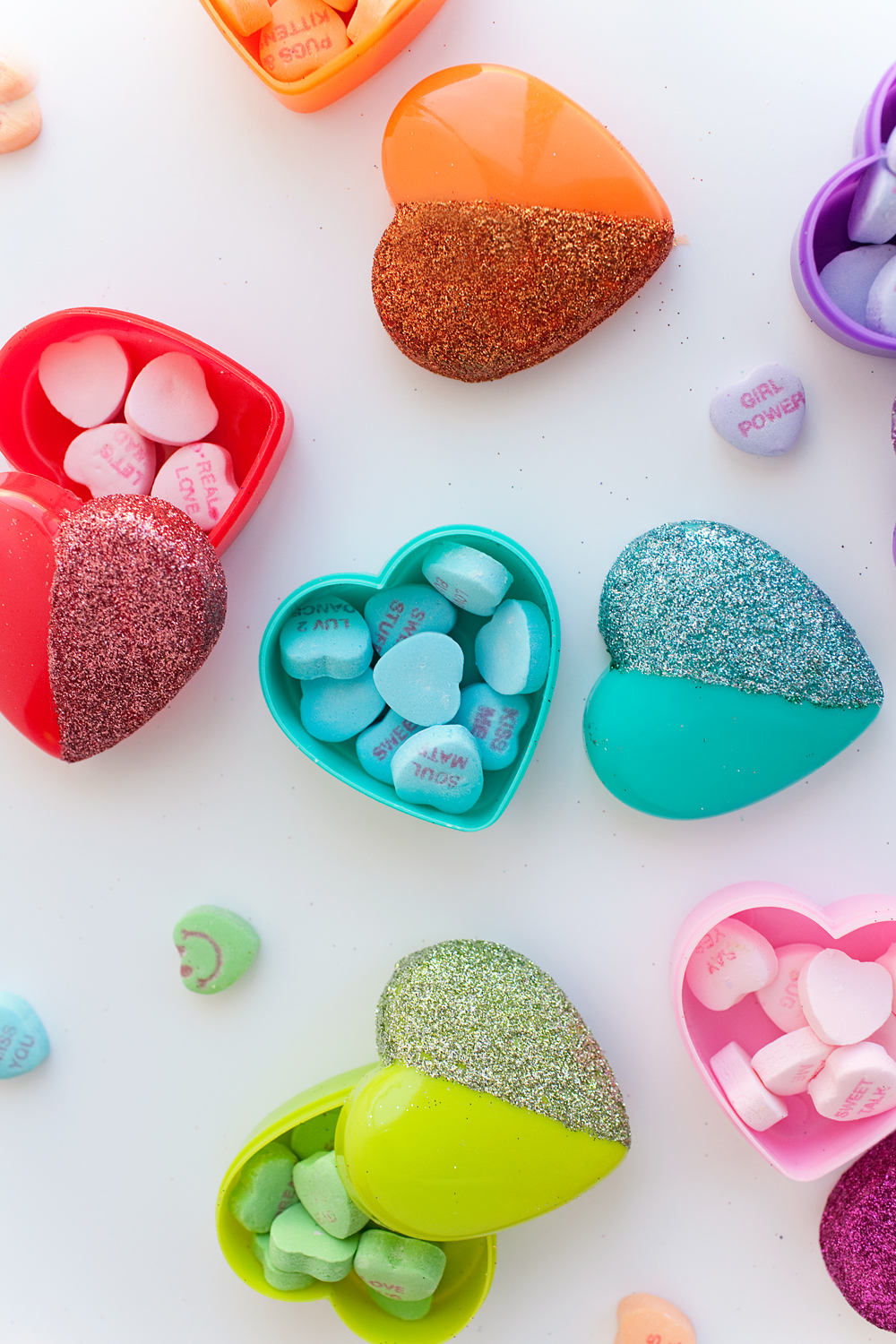 Glitter Heart Candy Boxes