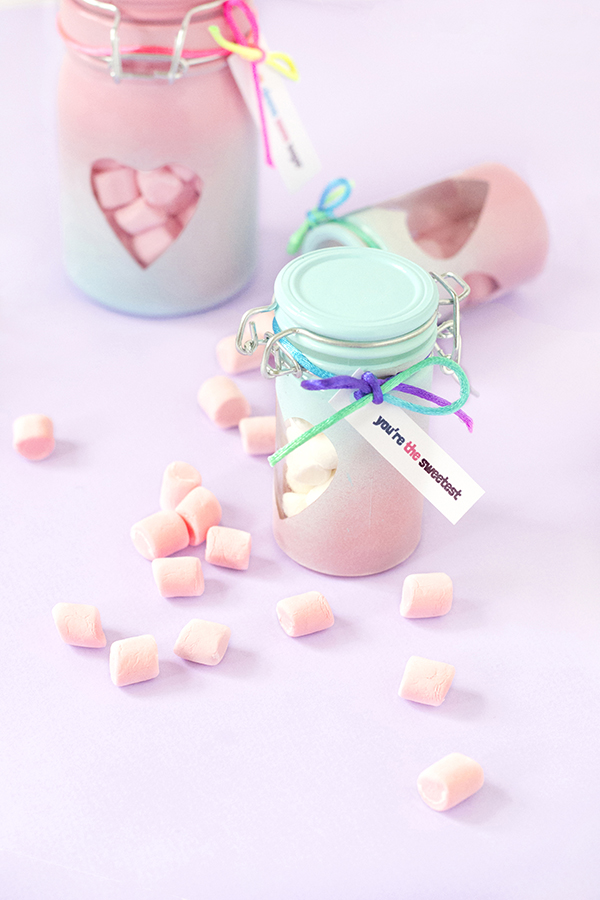 Ombre Heart Jars Filled By Candy