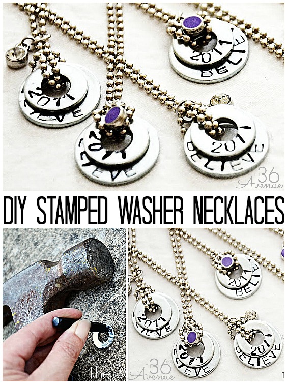 Stamped Washer Necklaces