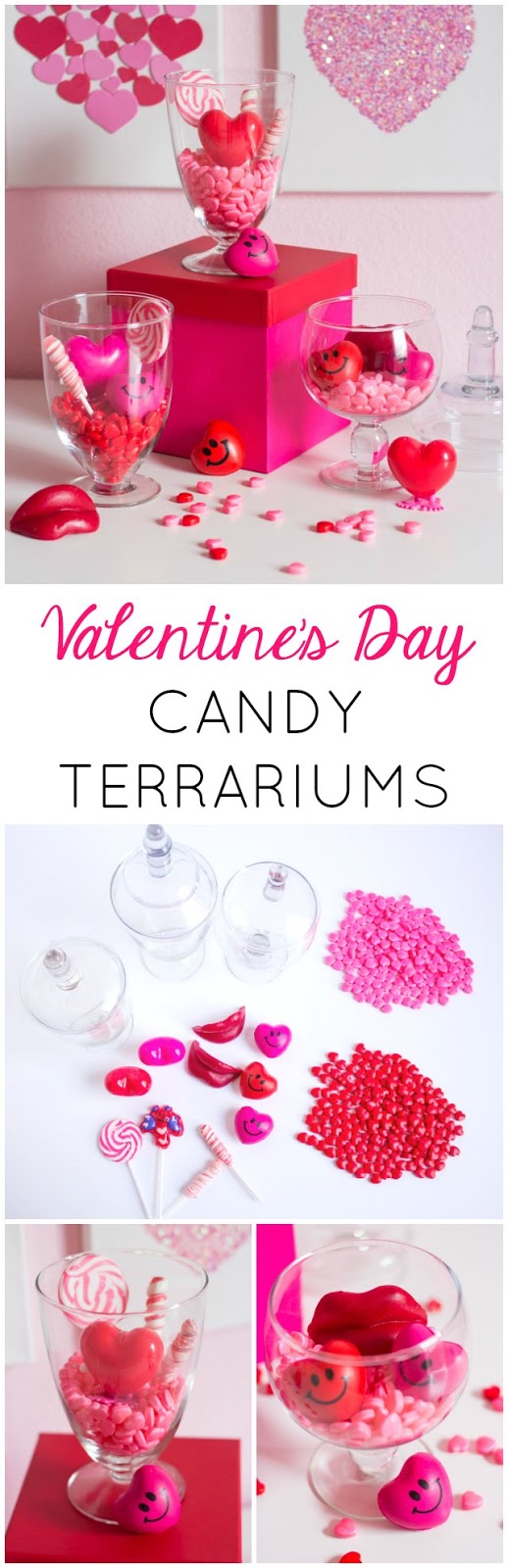 Valentine's Day Candy Terrariums Tutorial
