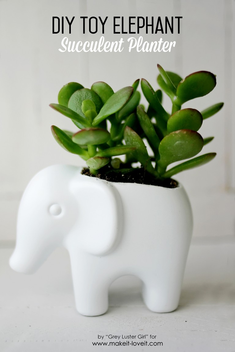 Toy Elephant Succulent Planter