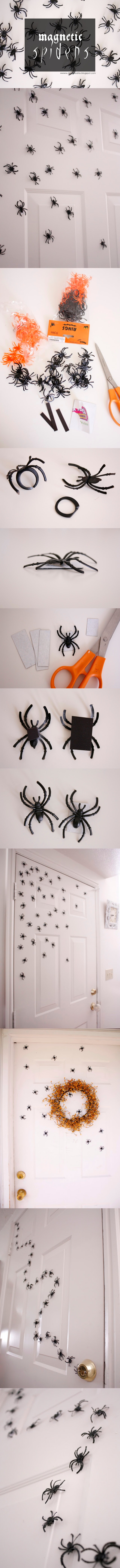 13. Halloween Magnetic Spiders