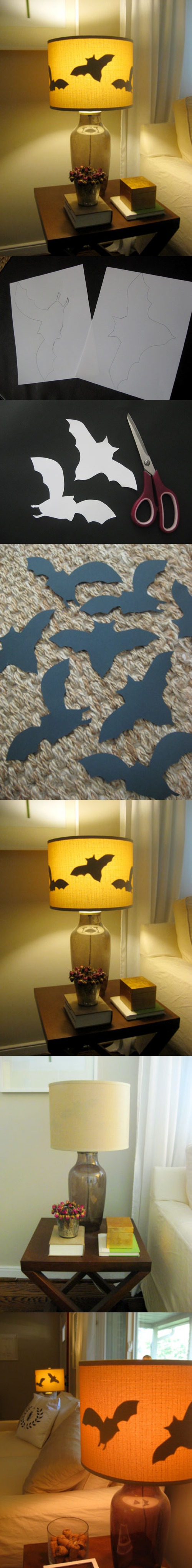 5. Paper Bats For Lamp Shades