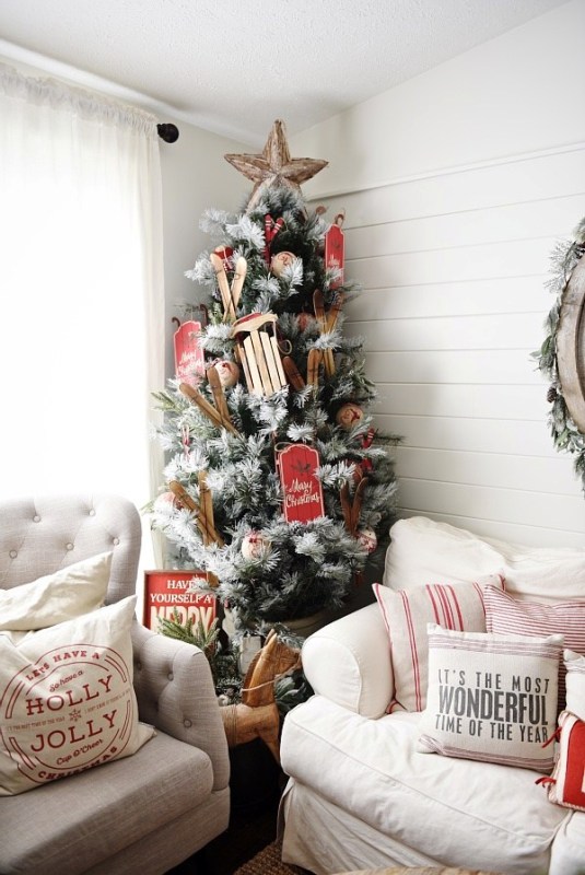 Shabby Chic Christmas Tree Decorations